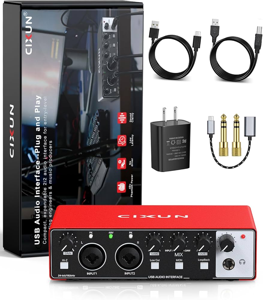 Amazon.com: CIXUN 2x2 USB-C Audio Interface for PC/Mac Recording Amazon.com: CIXUN 2x2 USB-C Audio Interface for PC/Mac Recording